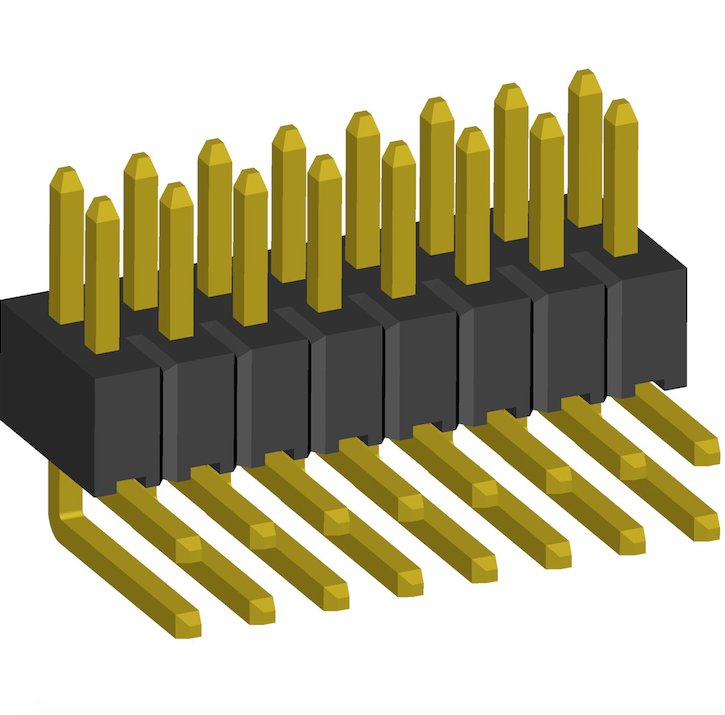 1.27mm Pin Header Double Rows R A Dip Type